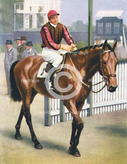 Monument, Jockey: P. Beasley', 1939. Artist: Unknown.