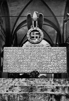 Monument on the Munich Feldherrnhalle, Germany, 1936