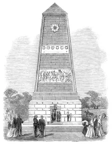 Monument on the battle-field of Magenta, erected by the people of Lombardy..., 1864. Creator: Unknown