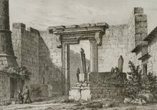 Monument of Ancyra or Temple of Augustus and Rome in Ancyra (Angora), Turkey, 1838. Creator: Michel François Préaulx