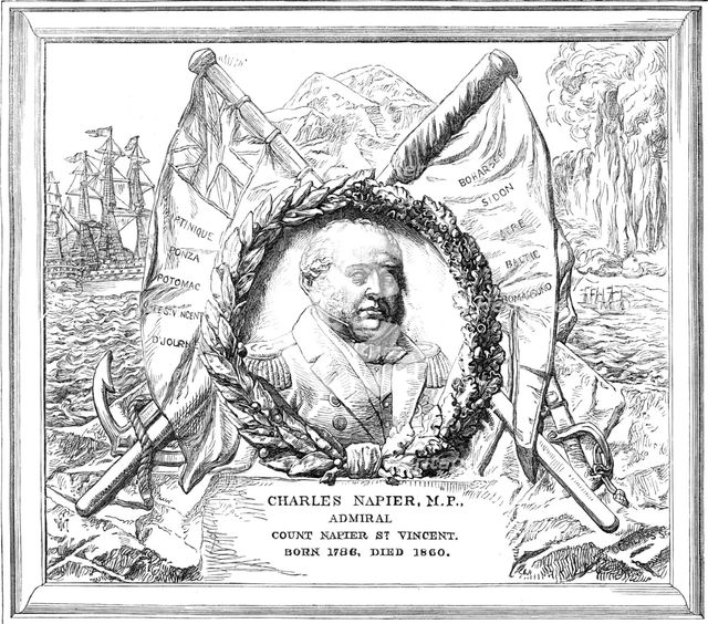 Monument of Admiral Sir Charles Napier in St. Paul's Cathedral, 1869. Creator: Unknown.