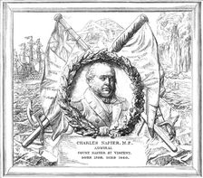 Monument of Admiral Sir Charles Napier in St. Paul's Cathedral, 1869. Creator: Unknown