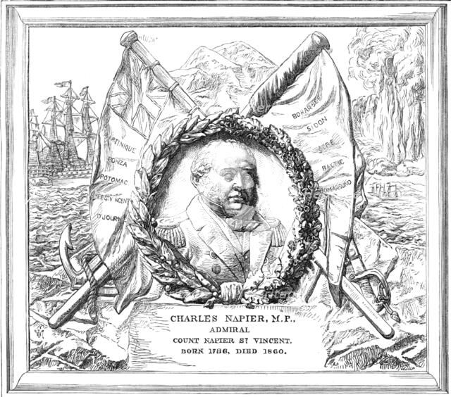 Monument of Admiral Sir Charles Napier in St. Paul's Cathedral, 1869. Creator: Unknown.