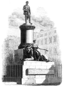 Monument of Field Marshal Lord Clyde, by Baron Marochetti, in Waterloo-Place, 1868. Creator: Unknown