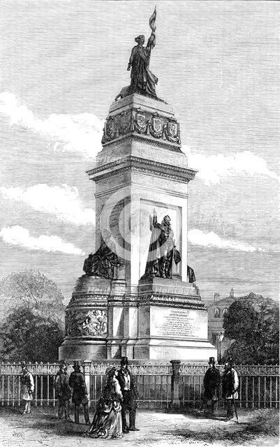 Monument of King William I. of Holland, at The Hague, 1870. Creator: W. G. M..