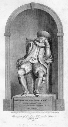 Monument of Sir Francis Bacon, St Michael's Church, St Albans, Hertfordshire, 1806.Artist: G Cooke