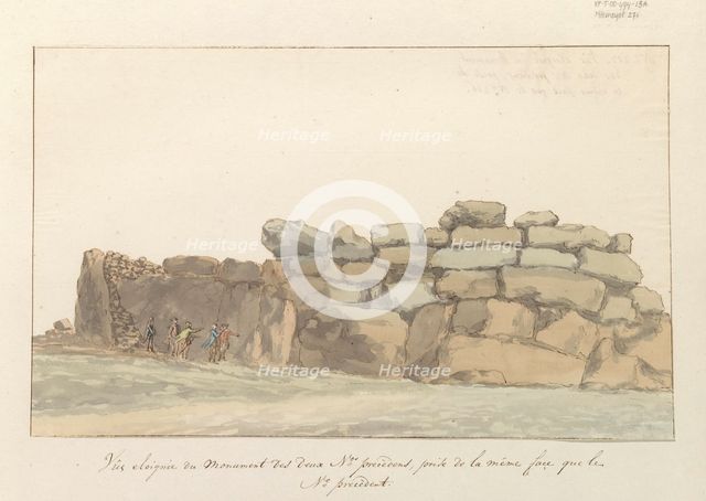 Monument of Phoenicians or Carthagenians on the island of Gozo, 1778. Creator: Louis Ducros.