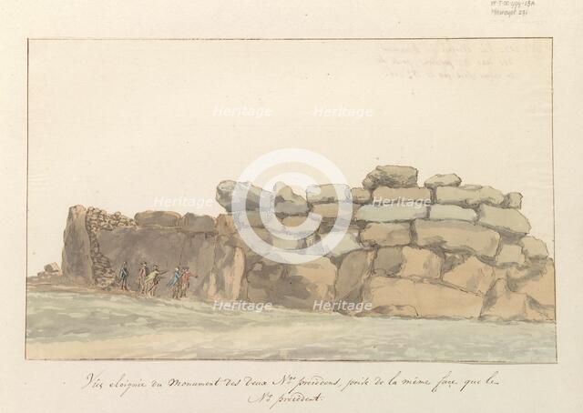 Monument of Phoenicians or Carthagenians on the island of Gozo, 1778. Creator: Louis Ducros.