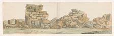 Monument of Phoenicians or Carthaginians on Gozo Island, 1778. Creator: Louis Ducros