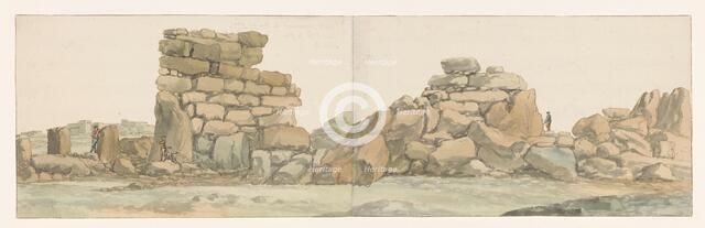 Monument of Phoenicians or Carthaginians on Gozo Island, 1778. Creator: Louis Ducros.