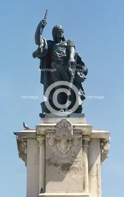 Monument of Roger de Lauria, Tarragona, Catalonia, Spain, 1887 (2001).  Creator: LTL.