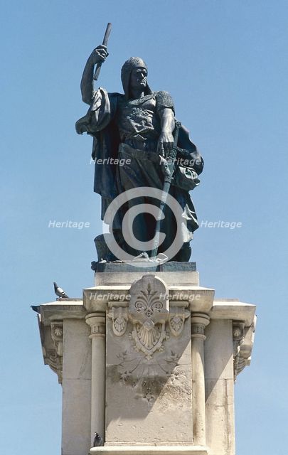 Monument of Roger de Lauria, Tarragona, Catalonia, Spain, 1887 (2001).  Creator: LTL.