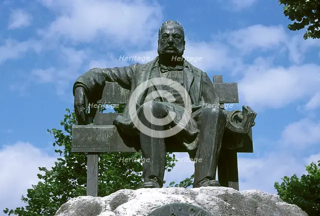 Monument of Ramon de Campoamor, Spanish poet, Navia, Asturias, Spain, 1913 (2001). Creator: LTL.