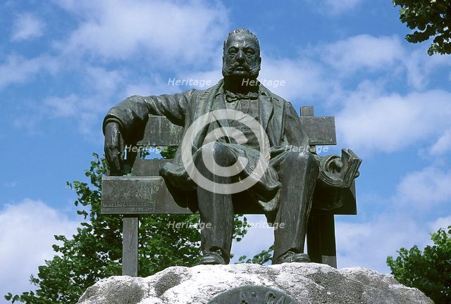 Monument of Ramon de Campoamor, Spanish poet, Navia, Asturias, Spain, 1913 (2001). Creator: LTL.