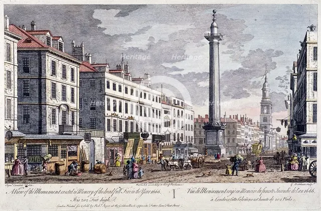 Monument, London, 1794. Artist: George Bickham
