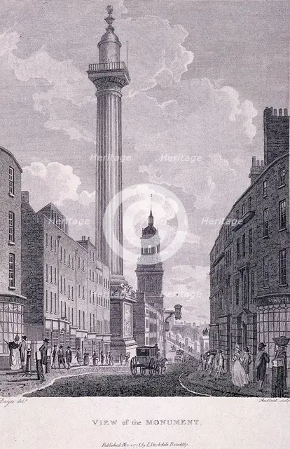 Monument, London, 1796. Artist: Philip Audinet