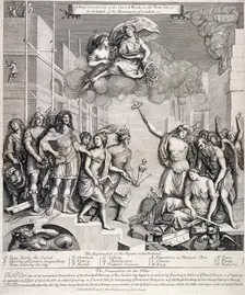 Monument, London, c1740. Artist: Anon