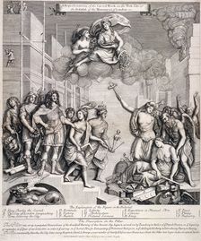 Monument, London, c1740. Artist: Anon