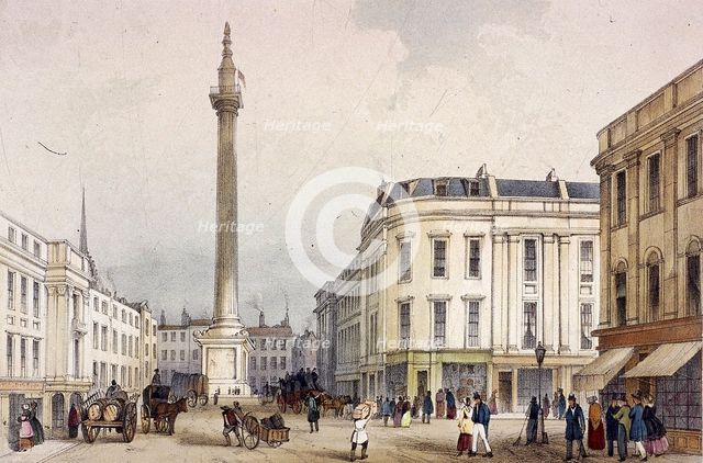 Monument, London, c1855. Artist: Thomas Colman Dibdin