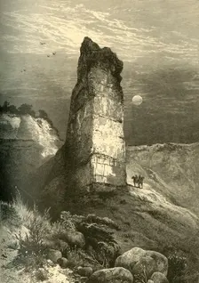 Monument Rock, Echo Cañon 1874. Creator: Frederick William Quartley