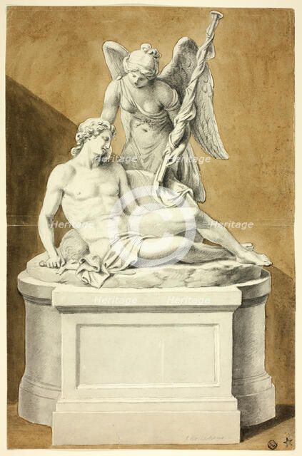 Monument with Dead Warrior and Angel, n.d. Creator: Joseph Nollekens.