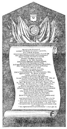 Monument to Captain Butler, and his Two Brothers, at Thomastown, 1856. Creator: Unknown