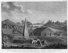 Monument to Captain Clerc and Delille De La Croere in Petropavlovsk Harbour, 1813. Creator: Ivan Vasil'evich Chesky