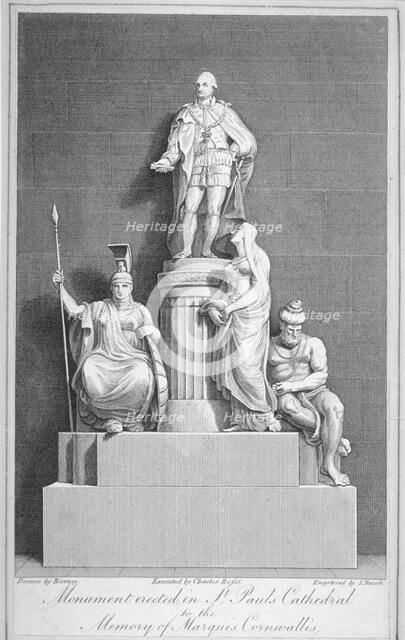 Monument to Charles, Marquis Cornwallis, St Paul's Cathedral, City of London, 1805. Artist: Samuel Rawle
