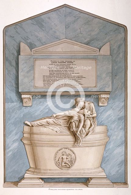 Monument to Anne Martha Hand, Church of St Giles without Cripplegate, City of London, 1820. Artist: Anon
