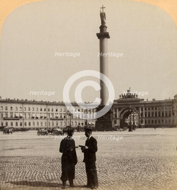 'Monument to Alexander I., Arch of Triumph, and the Staab Building, St. Petersburg, Russia', 1897. Creator: Underwood & Underwood.