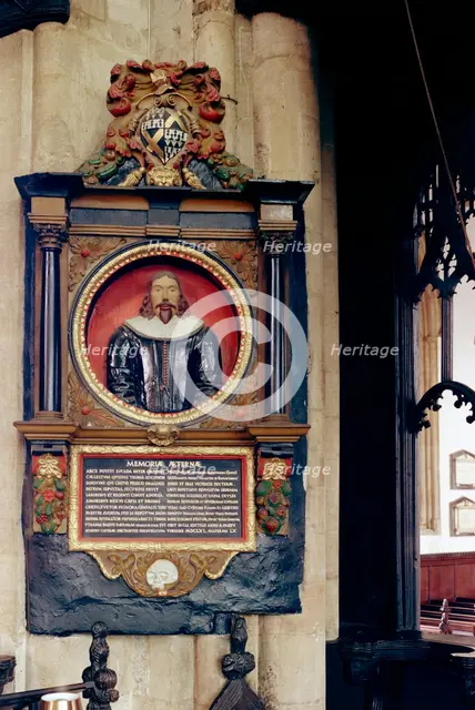 Monument to Atkinson in the church of St Mary Magdalen, Newark-on-Trent, c1965-c1969. Artist: Laurence Goldman