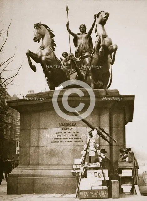 Monument to Boadicea, Westminster Bridge, London, c1926-1927. Creator: Unknown.