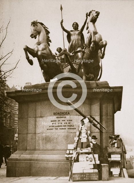 Monument to Boadicea, Westminster Bridge, London, c1926-1927. Creator: Unknown.