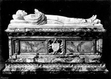 Monument to Bishop Claughton, to be placed in the North Transept of St. Albans Abbey, 1895. Creator: George Meisenbach