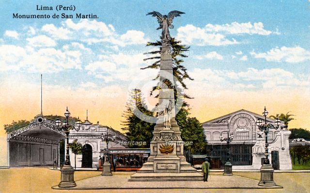 Monument to General San Martin, Lima, Peru, early 20th century. Artist: Unknown