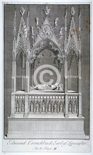 Monument to Edmund Crouchback, Earl of Lancaster, Westminster Abbey, London, 1742. Artist: James Cole