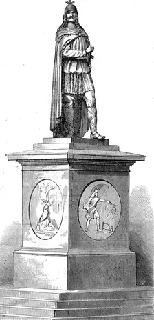 Monument to King Harold Haarfager, at Christiania, 1872. Creator: Unknown