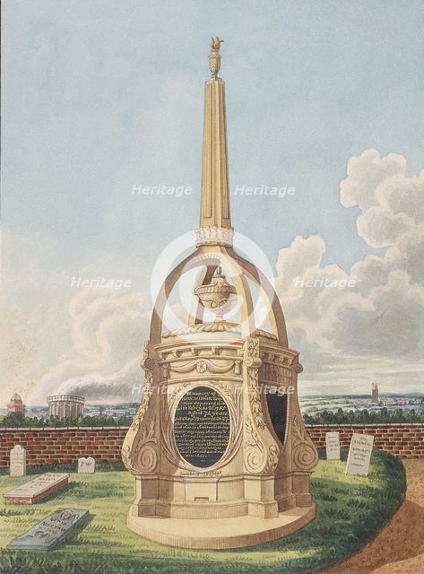 Monument to John Duprie at St Leonard's, Bromley, c1800. Artist: Anon