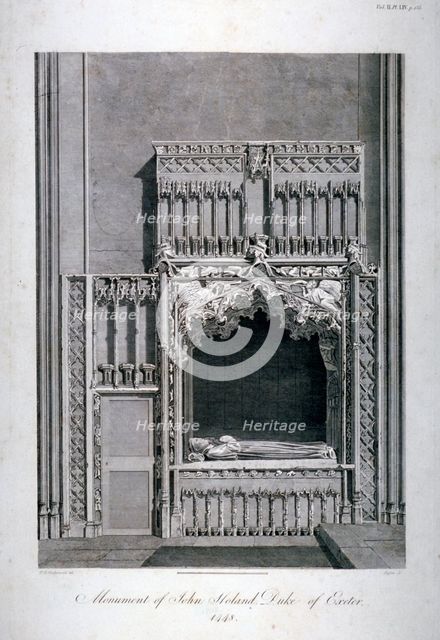 Monument to John Holland, Church of St Katherine by the Tower, Stepney, London, c1810.         Artist: James Basire II