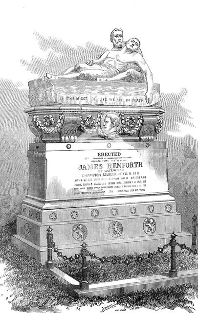Monument to James Renforth, the late champion sculler, 1872. Creator: Unknown.
