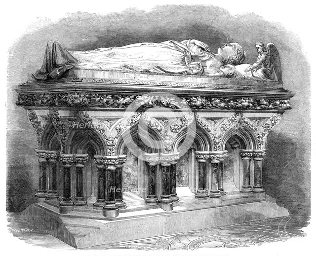 Monument to Lady John Manners in the Mortuary Chapel of Rawsley Church, 1861. Creator: Unknown.