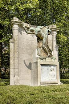Monument to Max Waller, Sq. Ambiorix, Brussels, Belgium, 1914, (c2014-2017). Artist: Alan John Ainsworth