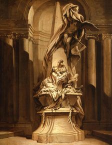 Monument to Mignard, c1735. Creator: Francois Boucher