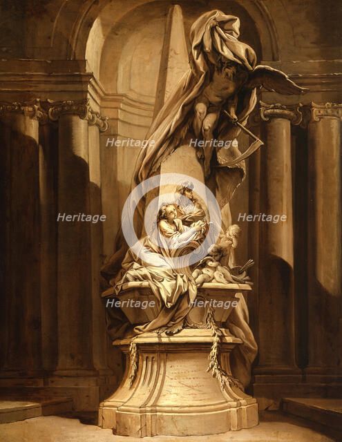 Monument to Mignard, c1735. Creator: Francois Boucher.