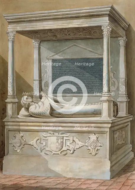 Monument to Sibel Penn on the north side of the chancel at St Mary, Hampton, Middlesex, c1810. Artist: Anon