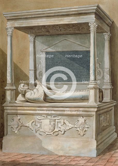 Monument to Sibel Penn on the north side of the chancel at St Mary, Hampton, Middlesex, c1810. Artist: Anon