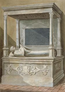 Monument to Sibel Penn on the north side of the chancel at St Mary, Hampton, Middlesex, c1810. Artist: Anon