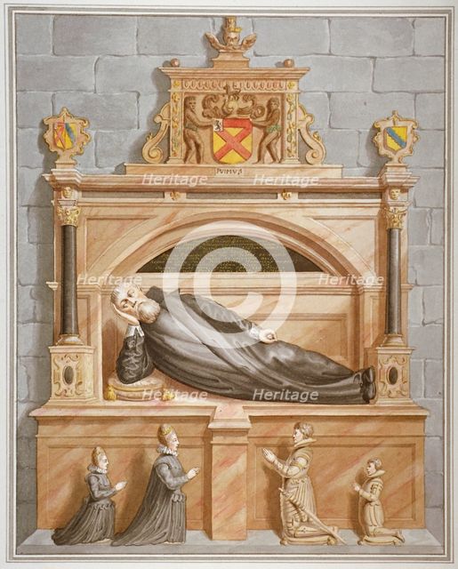 Monument to Sir Edward Bruce in Rolls Chapel, Chancery Lane, City of London, 1794. Artist: Anon