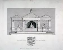 Monument to Sir Gilbert Talbot, Master of the Jewel House at the Tower of London, 1789. Artist: James Fittler