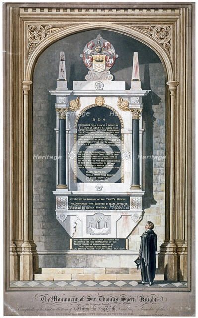 Monument to Sir Thomas Spert in St Dunstan's church, Stepney, London, 1809. Artist: George Hawkins